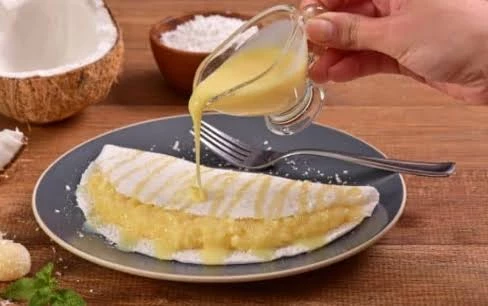 Tapioca de Leite Condensado e Coco