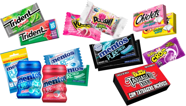 Balas, Chicletes e Chocolates